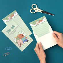 Load image into Gallery viewer, Monolike Happy and Lucky Littles Series.1 Mini Letter Paper and Envelopes Set - 8Type, 32 Letter Paper + 16 Envelopes