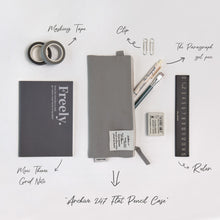 Load image into Gallery viewer, Monolike Archive 247 Flat Pen Case, Gray - Pencil Pouch, Portable Pencil Bag, Pencil Case, Office Pouch case, Pen case