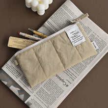 Load image into Gallery viewer, Monolike Archive247 Cushion Pencil Case, 01. Beige - Pencil Pouch, Portable Pencil Bag, Pencil Case, Office Pouch case, Cushion, Soft, Vintage