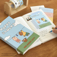 Load image into Gallery viewer, Monolike Happy and Lucky Littles Paperback Line Notebook - 01. Hide-and-seek_Design note, Mini note, Simple note, Notebook, 192 Pages, 4.13x6.69