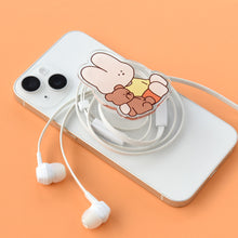 Load image into Gallery viewer, Monolike Happy and Lucky Littles Smart-tok Happy with teddy_cell phone grip,cell phone accessory,phone grip,phone grip holder