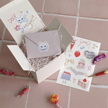 Load image into Gallery viewer, Monolike Dear Sweet Theme Sticker 6P Set - Aesthetic Removable Stickers for Journaling, Scrapbooking, Multicolor, Size: 4.33 x 5.51 inches