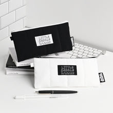 Load image into Gallery viewer, Monolike Little Doodle Cushion Pencil Case, Black - Pencil Pouch, Portable Pencil Bag, Pencil Case, Office Pouch case, Cushion, Soft, achromatic color