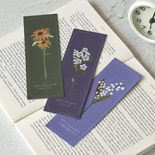 Load image into Gallery viewer, Monolike Olivia's Flowers Paper Bookmarks - 36-Pack, 9 Unique Designs, DIY Bookmark, Gift for Book Lovers