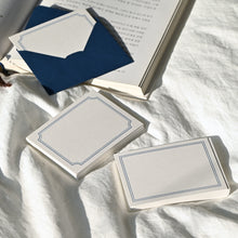 Load image into Gallery viewer, Monolike Day by Day Card, 112 Blank Blue - Mix 48 Mini Single cards, 24 envelopes Package