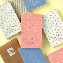 Load image into Gallery viewer, Monolike Olivia's Flowers Paperback Line Notebook - 03. Pink_Design note, Mini note, Simple note, Notebook, 192 Pages, 4.13x6.69