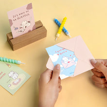 Load image into Gallery viewer, Monolike Day-by-day Card, Storytown Azzle Series.1 - Mix 36 Mini Postcards, 36 envelopes, 36 stickers Package