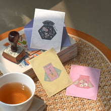 Load image into Gallery viewer, Monolike Day by Day Card, 103 Lucky Pouch - Mix 48 Mini Single cards, 24 envelopes Package