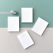 Load image into Gallery viewer, Monolike Memopad Basic Line B SET - 4 Packs, 4 Different Designs, 100 Sheets Per Pad, Total 400 Sheets, Note pads, Writing pads