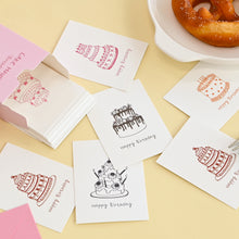 Load image into Gallery viewer, Monolike Day by Day Card, 122 Cake House: Birthday - Mix 48 Mini Single cards, 24 envelopes Package