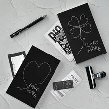 Load image into Gallery viewer, Monolike PVC Handy Planner Notebook Little Doodle, Love more - Undated 5 Month Planner, Handheld Lay Flat Diary with Clear PVC Pocket Cover for Office