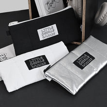 Load image into Gallery viewer, Monolike Little Doodle Cushion Pencil Case, Silver - Pencil Pouch, Portable Pencil Bag, Pencil Case, Office Pouch case, Cushion, Soft, achromatic color