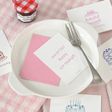 Load image into Gallery viewer, Monolike Day by Day Card, 122 Cake House: Birthday - Mix 48 Mini Single cards, 24 envelopes Package