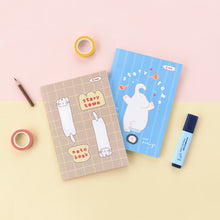 Load image into Gallery viewer, Monolike A5 Story town Afternoon Notebook 6P A SET - Line note, Academic note, a portable note, 148x210mm, 48pages