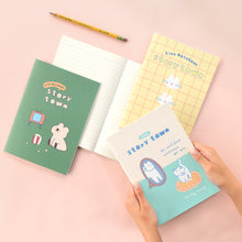 Load image into Gallery viewer, Monolike A5 Story town Afternoon Notebook 6P B SET - Line note, Academic note, a portable note, 148x210mm, 48pages