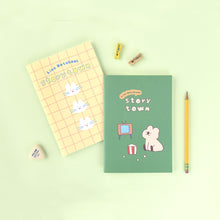 Load image into Gallery viewer, Monolike A5 Story town Afternoon Notebook 6P B SET - Line note, Academic note, a portable note, 148x210mm, 48pages