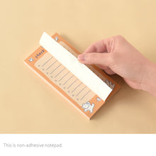 Load image into Gallery viewer, Monolike Memopad Happy and Lucky Petit Petit A SET - 4 Packs, 4 Different Designs, 80 Sheets Per Pad, Total 320 Sheets, Note pads, Writing pads, 80x148mm