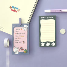 Load image into Gallery viewer, Monolike Memopad Happy and Lucky Petit Petit A SET - 4 Packs, 4 Different Designs, 80 Sheets Per Pad, Total 320 Sheets, Note pads, Writing pads, 80x148mm