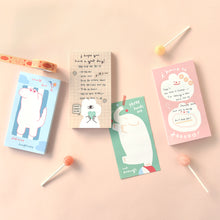 Load image into Gallery viewer, Monolike Memopad Storytown Afternoon B SET - 4 Packs, 4 Different Designs, 80 Sheets Per Pad, Total 320 Sheets, Note pads, Writing pads, 80x148mm