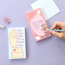 Load image into Gallery viewer, Monolike Memopad Happy and Lucky Petit Petit B SET - 4 Packs, 4 Different Designs, 80 Sheets Per Pad, Total 320 Sheets, Note pads, Writing pads, 80x148mm