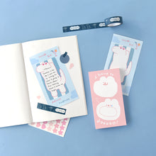 Load image into Gallery viewer, Monolike Memopad Storytown Afternoon B SET - 4 Packs, 4 Different Designs, 80 Sheets Per Pad, Total 320 Sheets, Note pads, Writing pads, 80x148mm