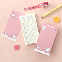 Load image into Gallery viewer, Monolike Memopad Happy and Lucky Petit Petit B SET - 4 Packs, 4 Different Designs, 80 Sheets Per Pad, Total 320 Sheets, Note pads, Writing pads, 80x148mm