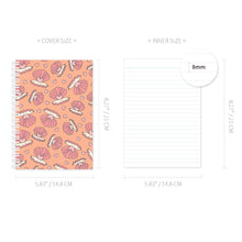 Load image into Gallery viewer, Monolike Fantastic A5 Line Spiral Notebook, Heart pearl - Hardcover 5.83 x 8.27inch 126 Page