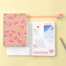 Load image into Gallery viewer, Monolike Fantastic A5 Line Spiral Notebook, Heart pearl - Hardcover 5.83 x 8.27inch 126 Page