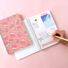 Load image into Gallery viewer, Monolike Fantastic A5 Line Spiral Notebook, Heart pearl - Hardcover 5.83 x 8.27inch 126 Page