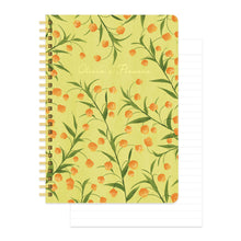 Load image into Gallery viewer, Monolike Olivia's Flowers A5 Line Spiral Notebook, Yellow - Hardcover 5.83 x 8.27inch 128 Page