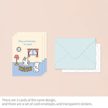 Load image into Gallery viewer, Monolike Day-by-day Card, Willy Kelly - Mix 36 Mini Postcards, 36 envelopes, 36 stickers Package