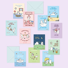 Load image into Gallery viewer, Monolike Day-by-day Card, Willy Kelly - Mix 36 Mini Postcards, 36 envelopes, 36 stickers Package