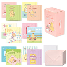 Load image into Gallery viewer, Monolike Day-by-day Card, Storytown Momo - Mix 36 Mini Postcards, 36 envelopes, 36 stickers Package