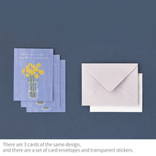 Load image into Gallery viewer, Monolike Day-by-day Card, Olivia’s Flowers Ver.1 - Mix 36 Mini Postcards, 36 envelopes, 36 stickers Package