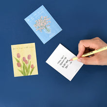 Load image into Gallery viewer, Monolike Day-by-day Card, Olivia’s Flowers Ver.1 - Mix 36 Mini Postcards, 36 envelopes, 36 stickers Package