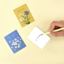 Load image into Gallery viewer, Monolike Day-by-day Card, Olivia’s Flowers Ver.2 - Mix 36 Mini Postcards, 36 envelopes, 36 stickers Package