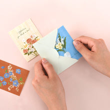 Load image into Gallery viewer, Monolike Day-by-day Card, Olivia’s Flowers Ver.2 - Mix 36 Mini Postcards, 36 envelopes, 36 stickers Package