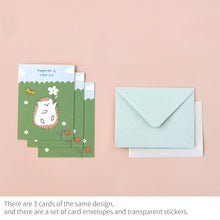 Load image into Gallery viewer, Monolike Day-by-day Card, Story town afternoon Ver.2 - Mix 36 Mini Postcards, 36 envelopes, 36 stickers Package