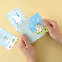 Load image into Gallery viewer, Monolike Day-by-day Card, Story town afternoon Ver.2 - Mix 36 Mini Postcards, 36 envelopes, 36 stickers Package