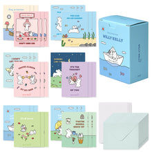 Load image into Gallery viewer, Monolike Day-by-day Card, Willy Kelly - Mix 36 Mini Postcards, 36 envelopes, 36 stickers Package