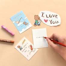 Load image into Gallery viewer, Monolike Day-by-day Card, Happy and Lucky Littles Series.1 - Mix 36 Mini Postcards, 36 envelopes, 36 stickers Package