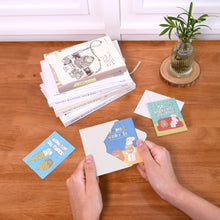 Load image into Gallery viewer, Monolike Day-by-day Card, Unmatched Friends Series.1 - Mix 36 Mini Postcards, 36 envelopes, 36 stickers Package