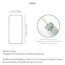 Load image into Gallery viewer, Monolike Happy and Lucky Hard Bookmark 6P SET