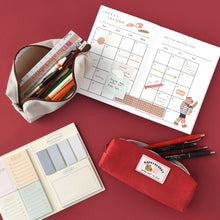 Load image into Gallery viewer, Monolike Happy and Lucky Block Pen Case, Beige - Pencil Pouch, Portable Pencil Bag, Pencil Case, Office Pouch case