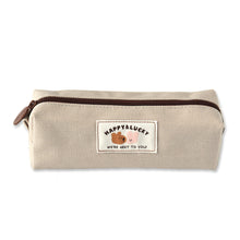 Load image into Gallery viewer, Monolike Happy and Lucky Block Pen Case, Beige - Pencil Pouch, Portable Pencil Bag, Pencil Case, Office Pouch case