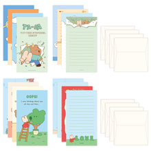 Load image into Gallery viewer, Monolike Happy and Lucky Littles Series.1 Mini Letter Paper and Envelopes Set - 8Type, 32 Letter Paper + 16 Envelopes