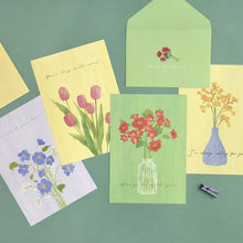 Load image into Gallery viewer, Monolike Olivia's Flowers Letter Paper and Envelopes Set - 8Type, 32 Letter Paper + 16 Envelopes