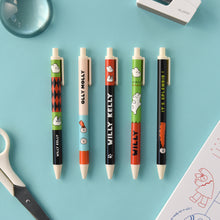 Load image into Gallery viewer, Monolike Olly Molly 0.38mm Gel Pens 5Pcs - Black Ink, Fine Point Smooth Writing Pens, Office School Supplies