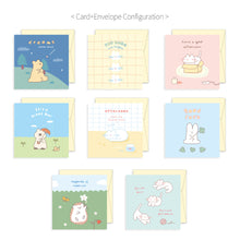 Load image into Gallery viewer, Monolike PAPER THINGS S, Storytown Afternoon 8P B SET - Greeting card, Folding card, Cards Assortment, Birthday, Thinking of You, 8 cards + 8envelopes, 100x100mm…