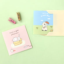 Load image into Gallery viewer, Monolike PAPER THINGS S, Storytown Afternoon 8P B SET - Greeting card, Folding card, Cards Assortment, Birthday, Thinking of You, 8 cards + 8envelopes, 100x100mm…